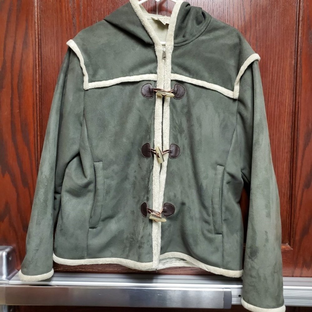 Royal Robbins Outdoor Hooded Shearling Jacket with Toggle Button Size XL